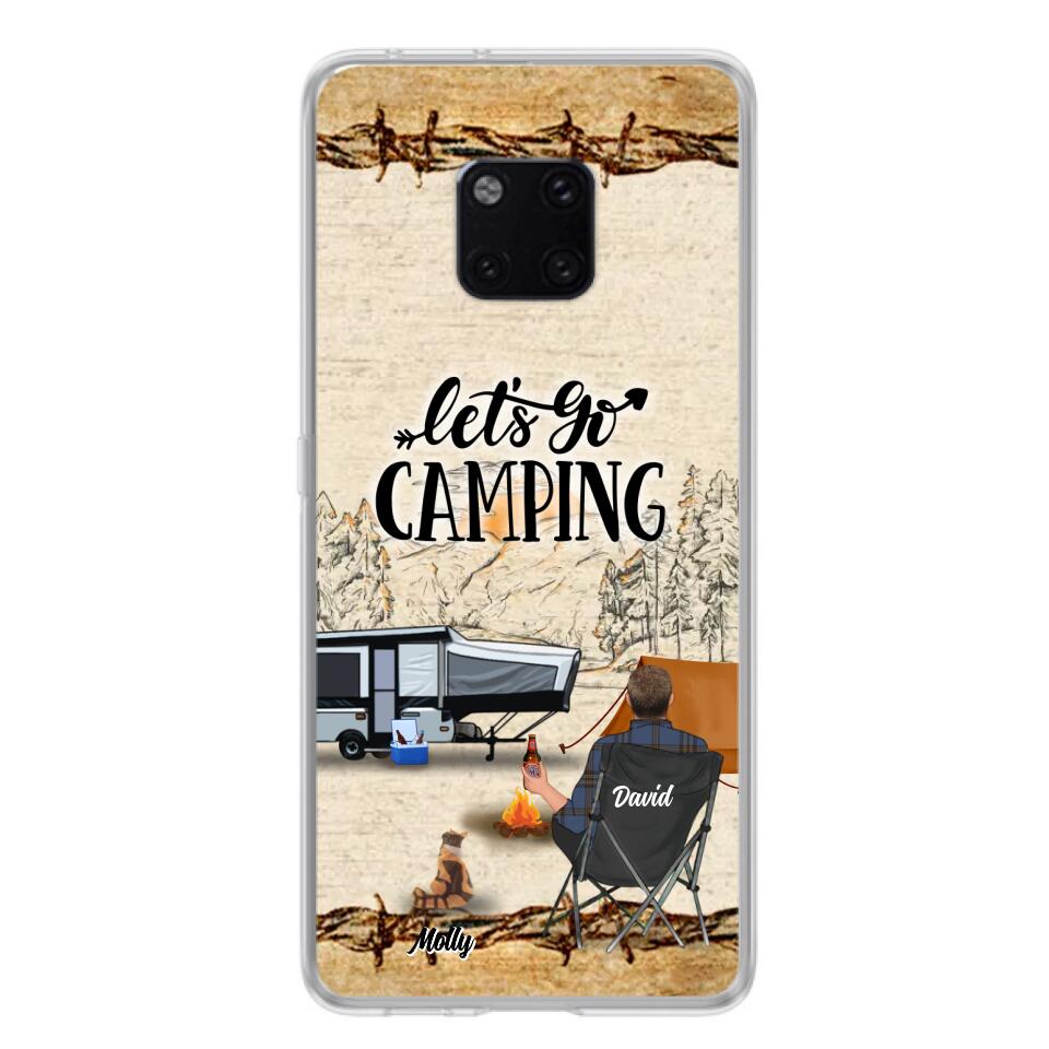 Personalized Camping Phone Case - Gift Idea For Camping Lovers - Couple/Single Man/Woman With Up to 6 Pets - Let's Go Camping - Cases For Oppo, Xiaomi & Huawei