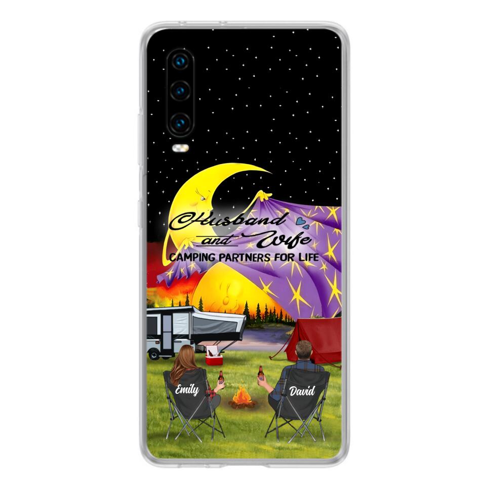 Personalized Camping Phone Case - Couple/Parents With Up to 3 Kids And 4 Pets - Gift Idea For Camping Lover - Case For Xiaomi, Oppo And Huawei