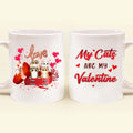 Personalized Pet Coffee Mug - Valentine's Day Gift Idea For Dog/Cat Lover - Up to 4 Pets - My Cats Are My Valentine