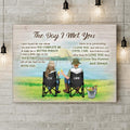 Personalized Fishing Couple Horizontal Canvas - Gift Idea For Couple/Fishing Lovers - The Day I Met You