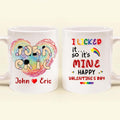 Custom Personalized Naughty Gay Coffee Mug - Valentine's Day Gift For LGBT Gift Idea - I Licked It So It's Mine
