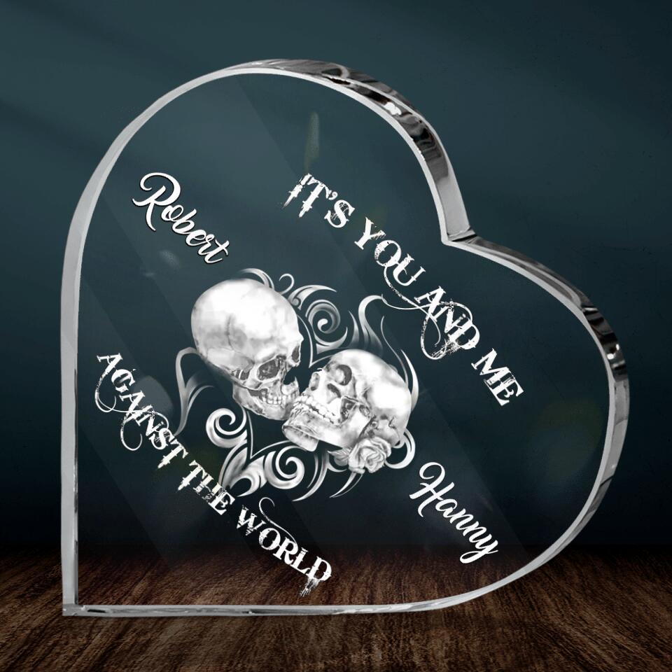 Personalized Skull Couple Plaque - Mother's Day Gift For Wife From Husband - Gift For Her/ Him