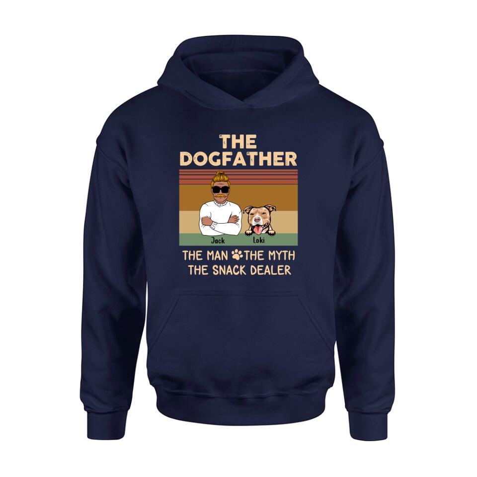 Personalized Pet Dad T-shirt/Long Sleeve/Sweatshirt/Hoodie - Up to 4 Pets - Gift Idea For Dog/Cat Lover - Fur Dad The Man The Myth The Snack Dealer