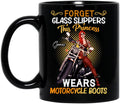 Personalized Biker Girl Coffee Mug - Gift Idea For Girl/Motorcycle Lover - Forget Glass Slippers This Princess Wears Motorcycle Boots