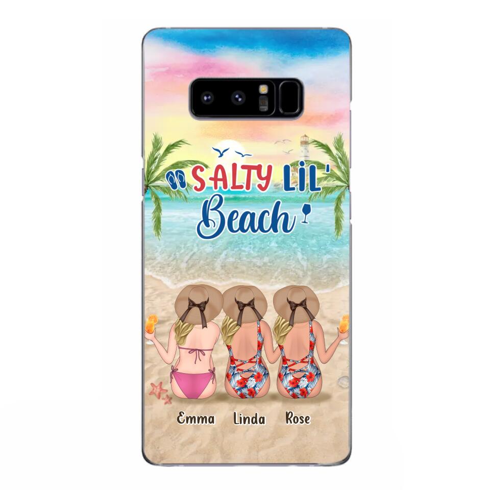 Personalized Beach Girls Phone Case - Up to 3 Girls - Gift Idea For Friends/Sisters - Salty Lil' Beach - Case For iPhone And Samsung