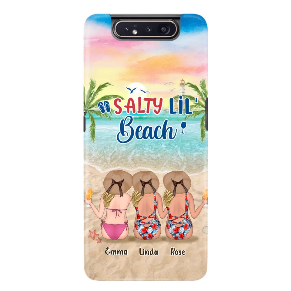 Personalized Beach Girls Phone Case - Up to 3 Girls - Gift Idea For Friends/Sisters - Salty Lil' Beach - Case For iPhone And Samsung