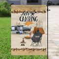 Personalized Camping Flag Sign - Gift Idea For Camping Lovers - Couple/Single Man/Woman With Up to 6 Pets - Let's Go Camping