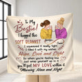 Personalized Friends Fleece Throw Blanket/Quilt - Gift For Best Friends - To My Bestie I Hugged This Soft Blanket