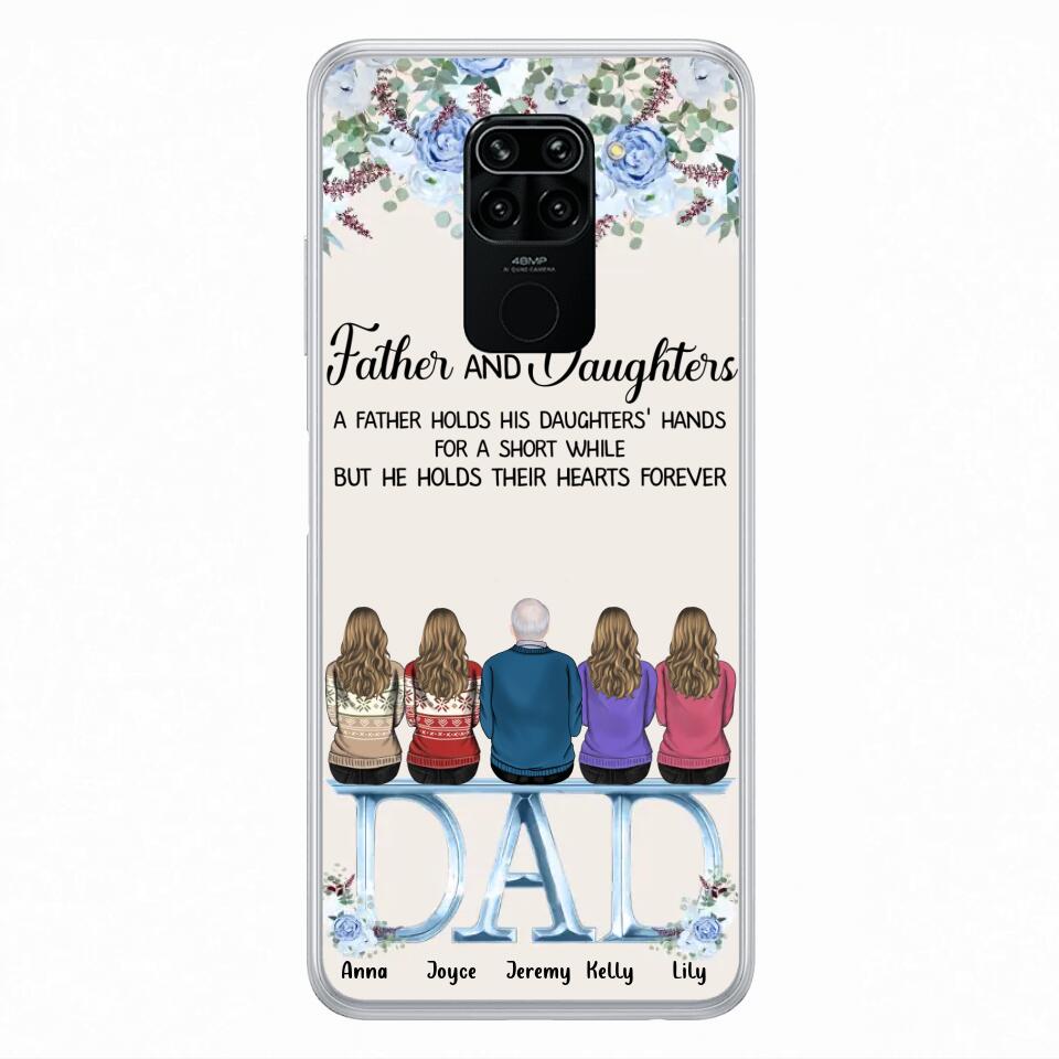 Personalized Father Phone Case - Up to 5 People - Father's Day Gift Idea For Father - Father & Daughters A Father Holds His Daughters Hands For A Short While - Case for Xiaomi/Huawei/Oppo