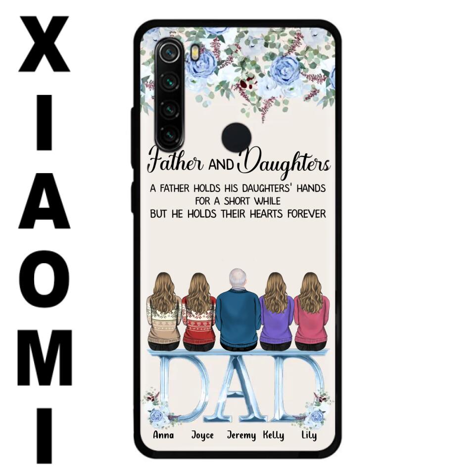 Personalized Father Phone Case - Up to 5 People - Father's Day Gift Idea For Father - Father & Daughters A Father Holds His Daughters Hands For A Short While - Case for Xiaomi/Huawei/Oppo