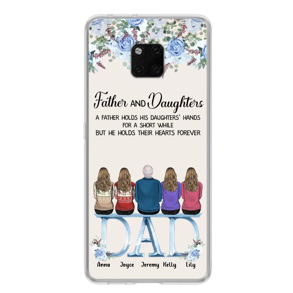 Personalized Father Phone Case - Up to 5 People - Father's Day Gift Idea For Father - Father & Daughters A Father Holds His Daughters Hands For A Short While - Case for Xiaomi/Huawei/Oppo
