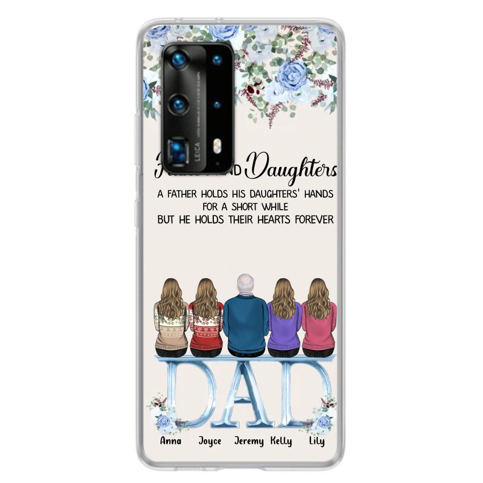 Personalized Father Phone Case - Up to 5 People - Father's Day Gift Idea For Father - Father & Daughters A Father Holds His Daughters Hands For A Short While - Case for Xiaomi/Huawei/Oppo