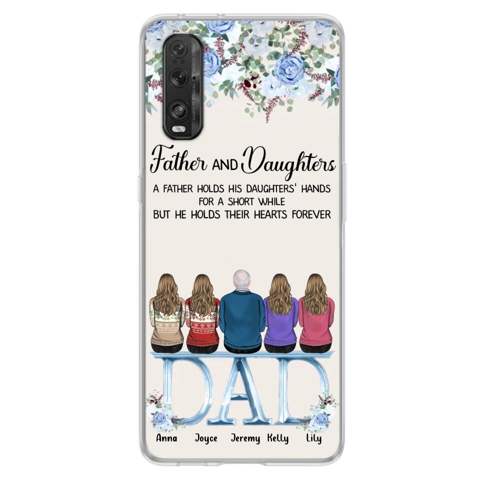 Personalized Father Phone Case - Up to 5 People - Father's Day Gift Idea For Father - Father & Daughters A Father Holds His Daughters Hands For A Short While - Case for Xiaomi/Huawei/Oppo