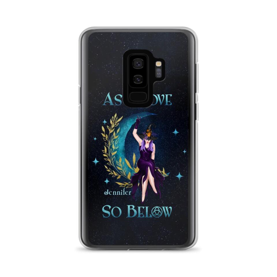 Custom Personalized Witch Phone Case - Gift Idea For Witch Lovers - As Above So Below - Cases For iPhone & Samsung