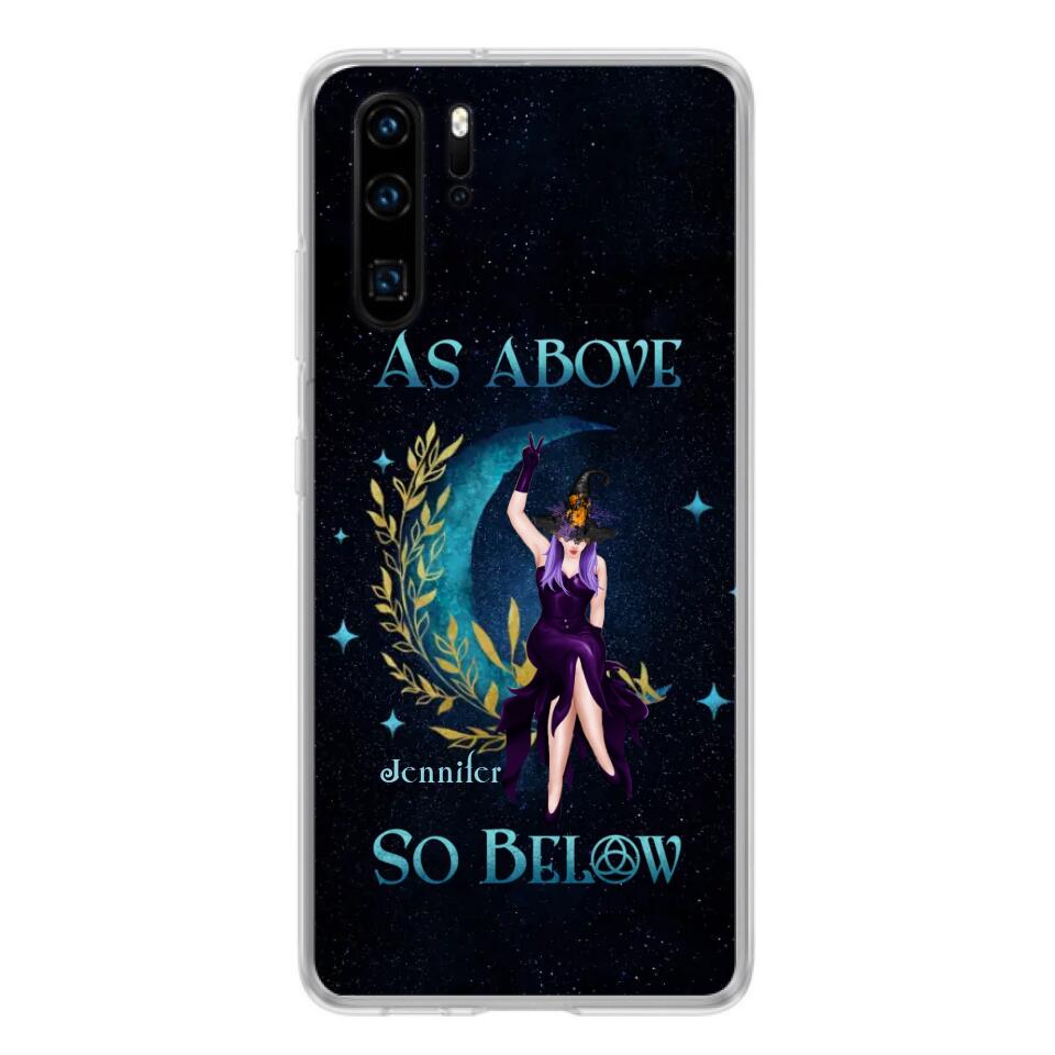 Custom Personalized Witch Phone Case - Gift Idea For Witch Lovers - As Above So Below - Cases For Oppo, Xiaomi & Huawei