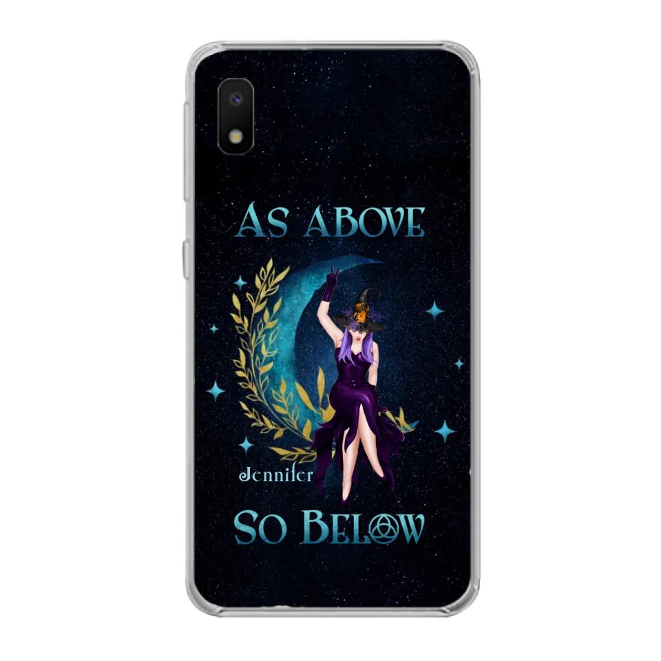 Custom Personalized Witch Phone Case - Gift Idea For Witch Lovers - As Above So Below - Cases For iPhone & Samsung