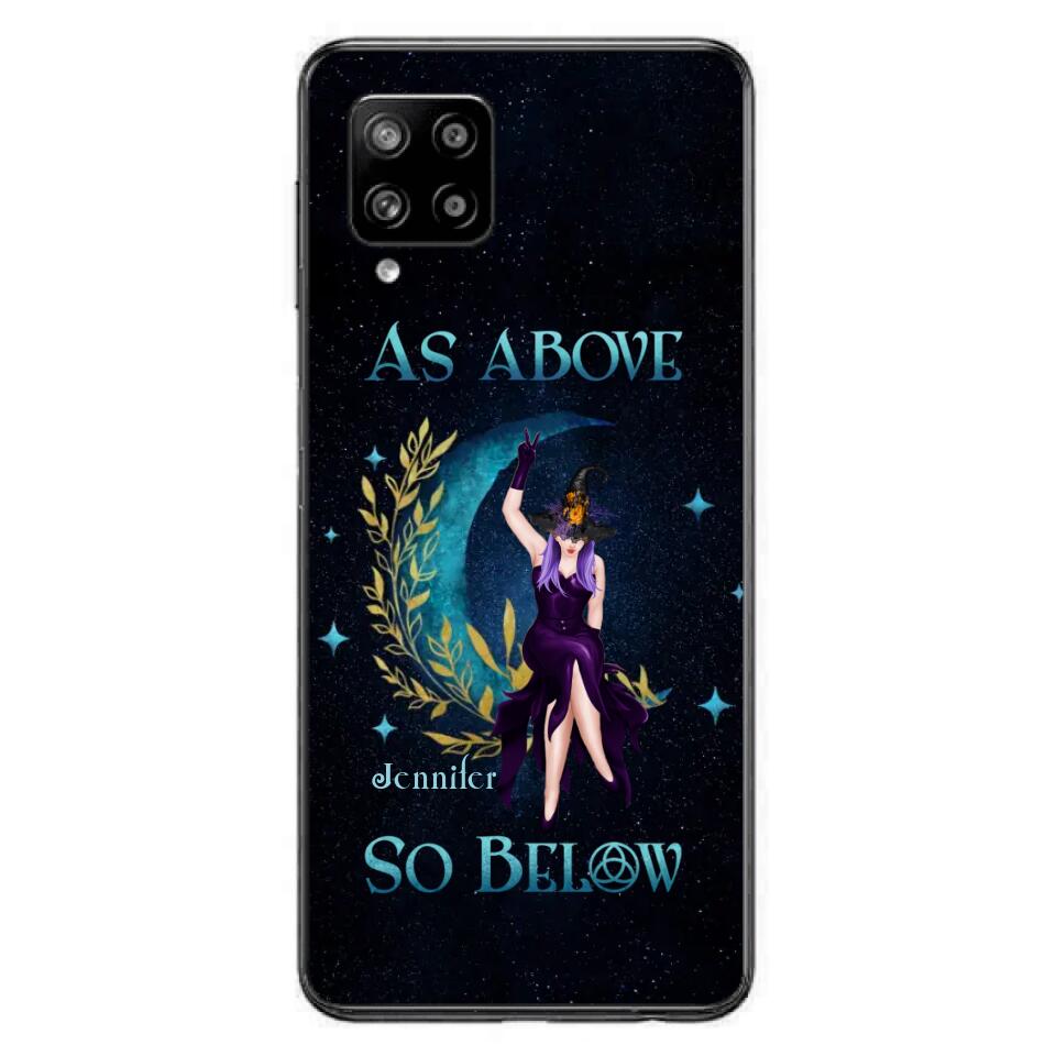 Custom Personalized Witch Phone Case - Gift Idea For Witch Lovers - As Above So Below - Cases For iPhone & Samsung