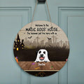 Personalized Halloween Dogs Door Sign - Up to 5 Dogs - Best Gift For Dog Lovers - Welcome To The Magic Dogs' House - EAC1XW