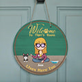 Personalized Pets Door Sign - Mom/Dad and Up to 5 Pets - Gift Idea For Pet Mom/Dad - TBW6CP