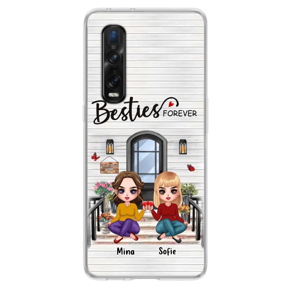 Personalized Besties Sisters Front Porch Phone Case - Up to 5 Women - Gift Idea For Friends/Besties/Sisters - Besties Forever - Case For Xiaomi/Oppo/Huawei