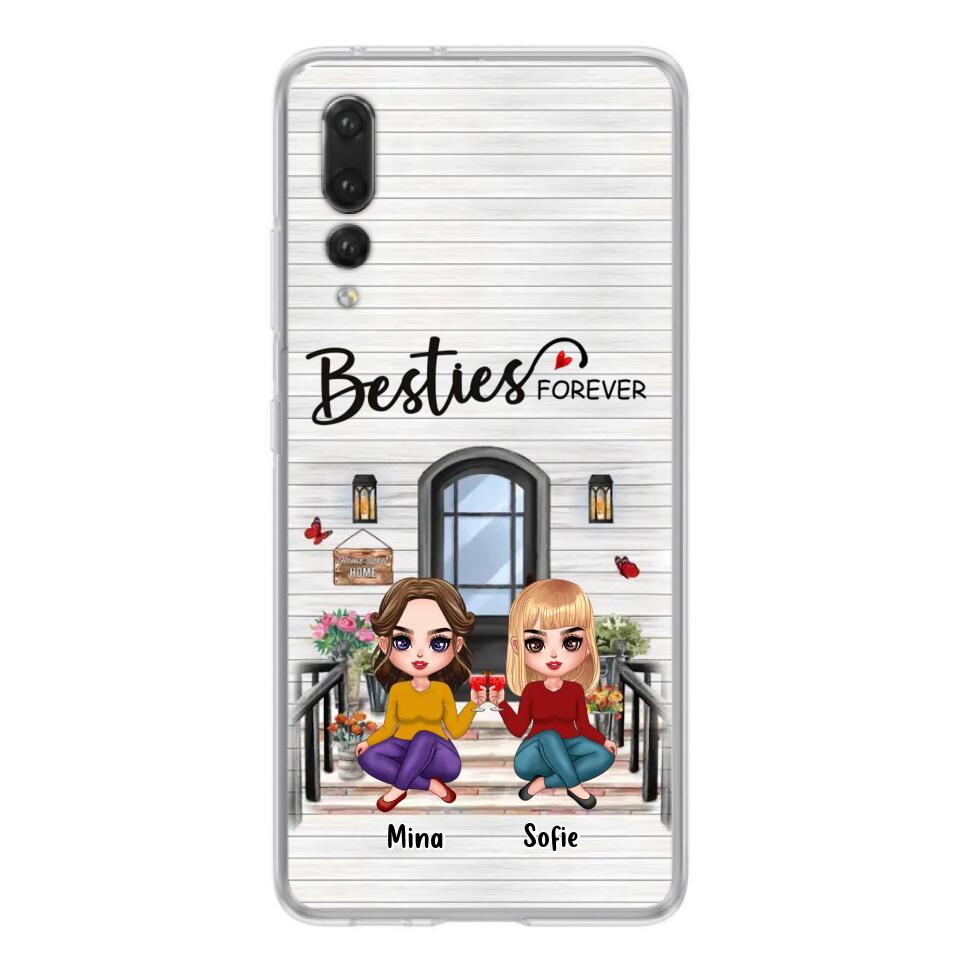 Personalized Besties Sisters Front Porch Phone Case - Up to 5 Women - Gift Idea For Friends/Besties/Sisters - Besties Forever - Case For Xiaomi/Oppo/Huawei