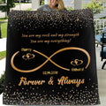 Personalized Couple Fleece/Quilt Blanket - Gift for Husband and Wife, Couple