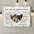 Personalized Couple Photo Canvas - Mother's Day Gift From Husband - You Are My Missing Piece