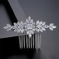 S925 Pure Silver Moissanite Fashionable New Bride Hair Comb Light Luxury Headwear