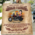 Personalized Riding Couple Fleece Throw Blanket/Quilt - Gift Idea For Couple/Biker - You Are My Smokin' Hot Riding Partner