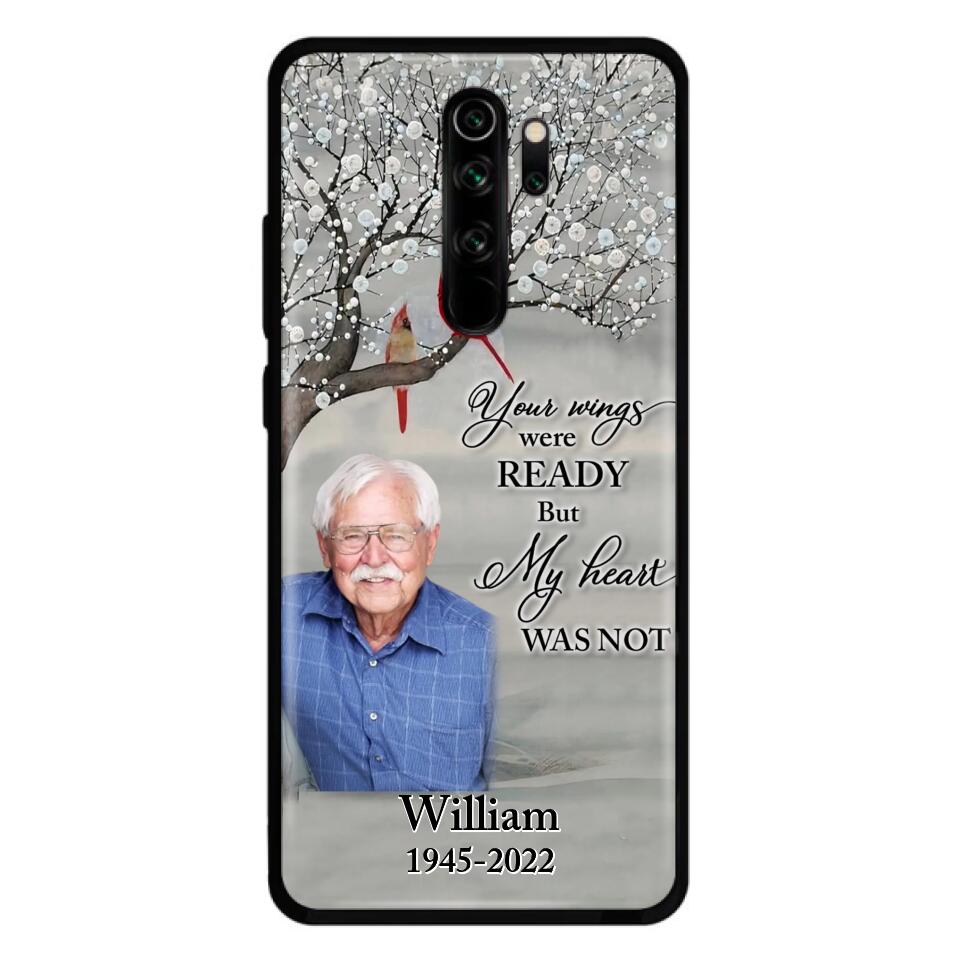 Custom Personalized Memorial Photo Phone Case - Memorial Gift Idea for Family/Mother's Day/Father's Day - Your Wings Were Ready But My Heart Was Not - Case for Xiaomi/Huawei/Oppo