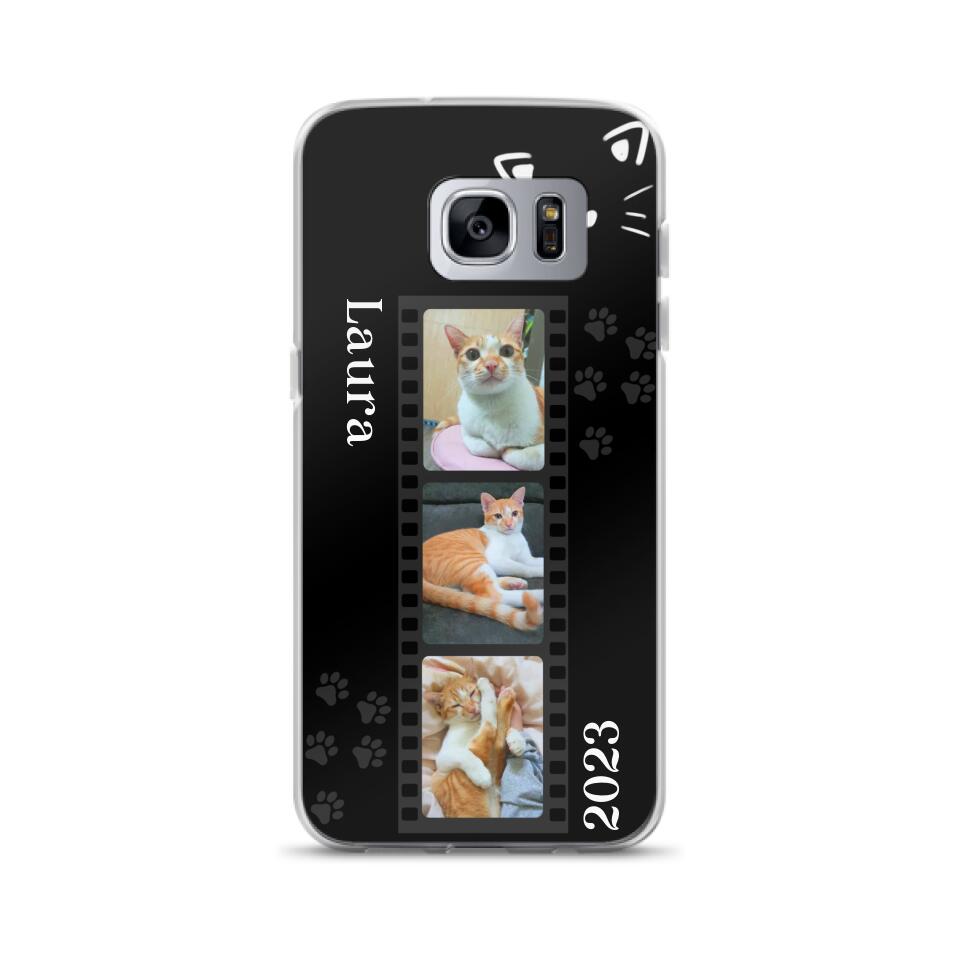 Custom Personalized Pet Photo Film iPhone/Samsung Phone Case - Gift for Cat Lovers/Birthday Gift