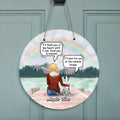 Personalized Memorial Dog Door Sign - Up to 4 Dogs - Best Gift For Dog Lovers