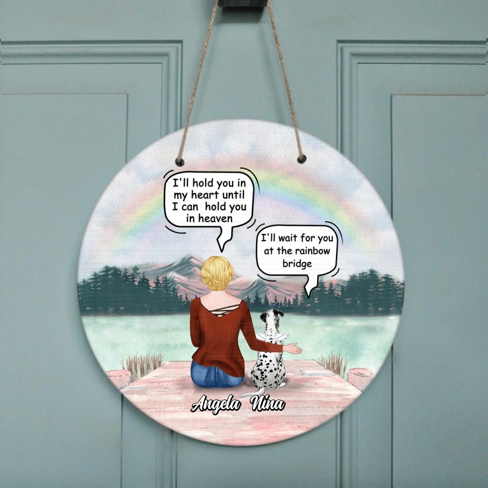 Personalized Memorial Dog Door Sign - Up to 4 Dogs - Best Gift For Dog Lovers