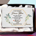 Personalized Bonus Mom Aluminum Wallet Card - Gift Idea For Mother's Day From Child - To My Badass Bonus Mom