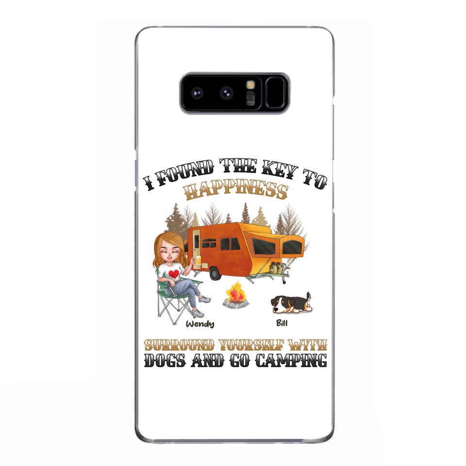 Custom Personalized Dog Camping Queen Phone Case - Gift Idea For Camping Lovers/Friends/ Dog Mom - Upto 5 Dogs - Case For iPhone And Samsung
