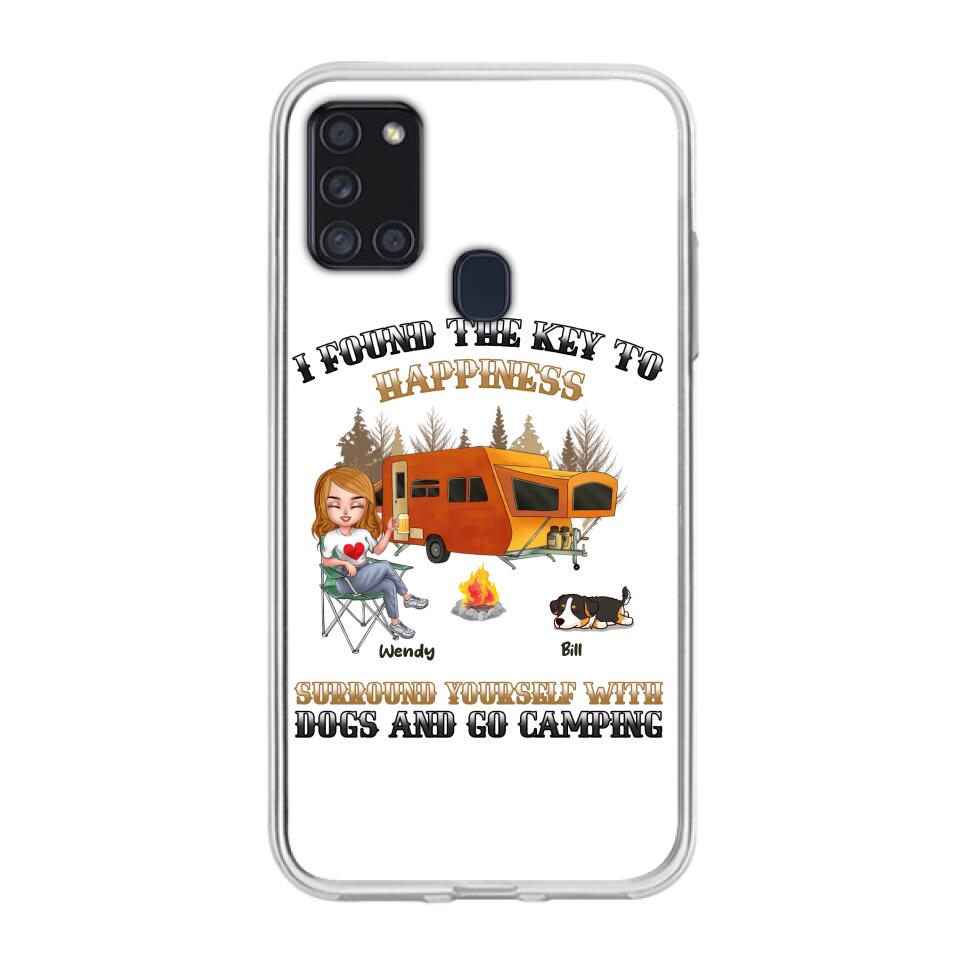 Custom Personalized Dog Camping Queen Phone Case - Gift Idea For Camping Lovers/Friends/ Dog Mom - Upto 5 Dogs - Case For iPhone And Samsung