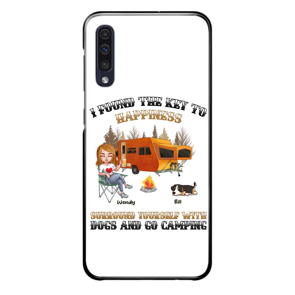 Custom Personalized Dog Camping Queen Phone Case - Gift Idea For Camping Lovers/Friends/ Dog Mom - Upto 5 Dogs - Case For iPhone And Samsung
