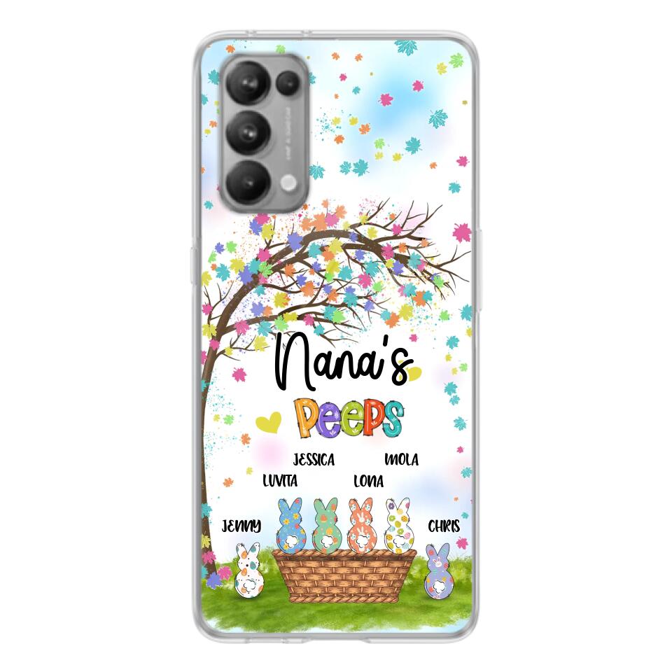 Personalized Nana's Peeps Phone Case - Gift Idea For Easter Day - Up to 6 Bunnies - Nana's Peeps - Cases For Oppo, Xiaomi & Huawei