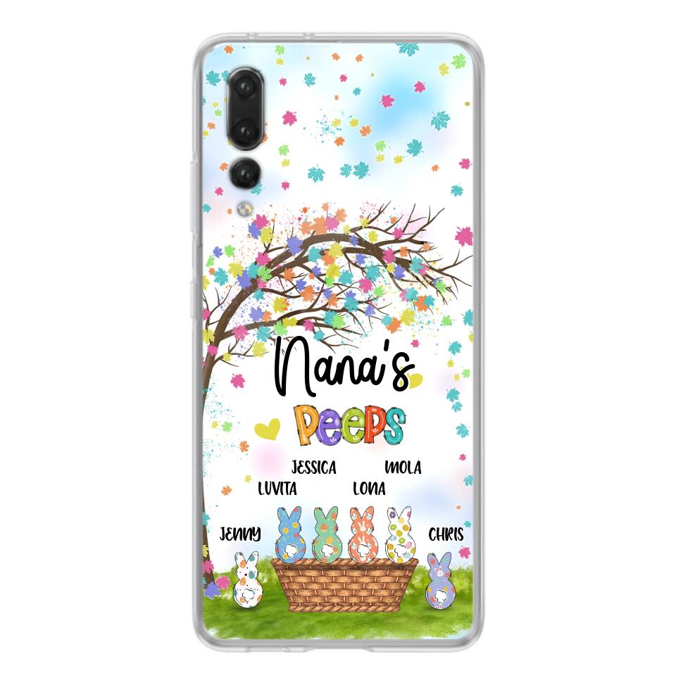 Personalized Nana's Peeps Phone Case - Gift Idea For Easter Day - Up to 6 Bunnies - Nana's Peeps - Cases For Oppo, Xiaomi & Huawei