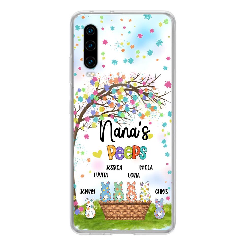 Personalized Nana's Peeps Phone Case - Gift Idea For Easter Day - Up to 6 Bunnies - Nana's Peeps - Cases For Oppo, Xiaomi & Huawei