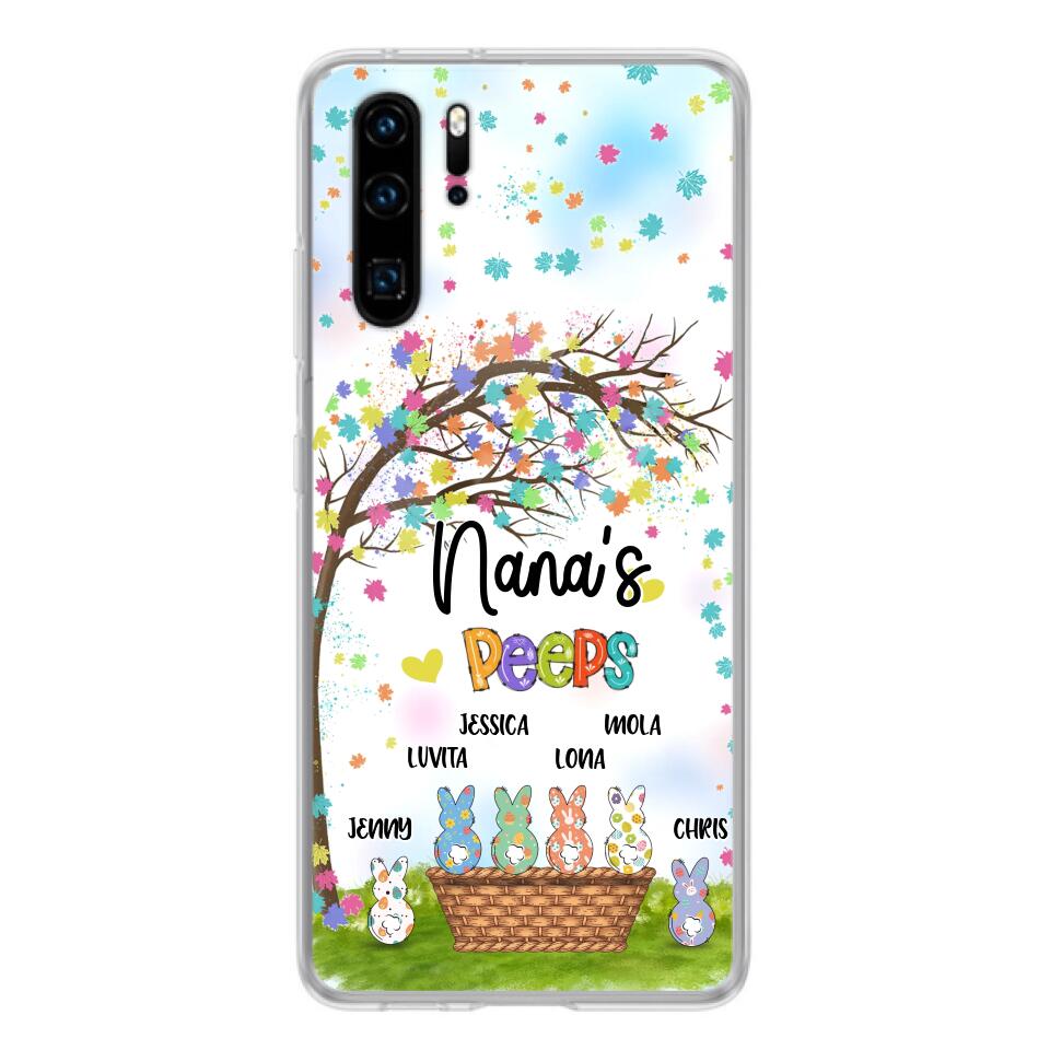 Personalized Nana's Peeps Phone Case - Gift Idea For Easter Day - Up to 6 Bunnies - Nana's Peeps - Cases For Oppo, Xiaomi & Huawei