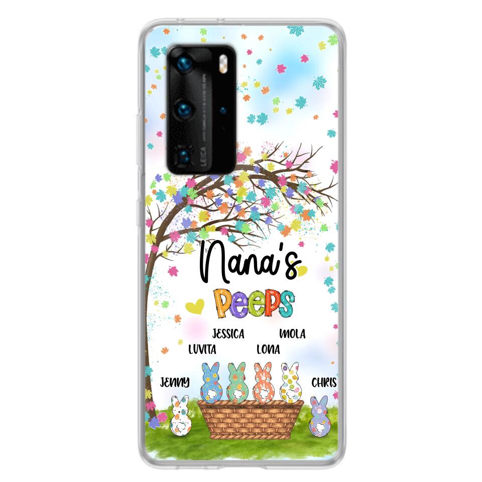 Personalized Nana's Peeps Phone Case - Gift Idea For Easter Day - Up to 6 Bunnies - Nana's Peeps - Cases For Oppo, Xiaomi & Huawei