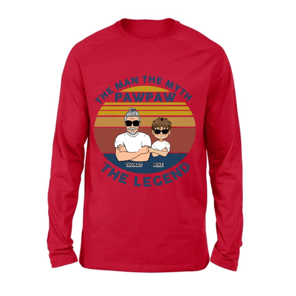 Personalized Father/Grandpa Shirt/Hoodie - Gift Idea For Father's Day - The Man The Myth The Legend