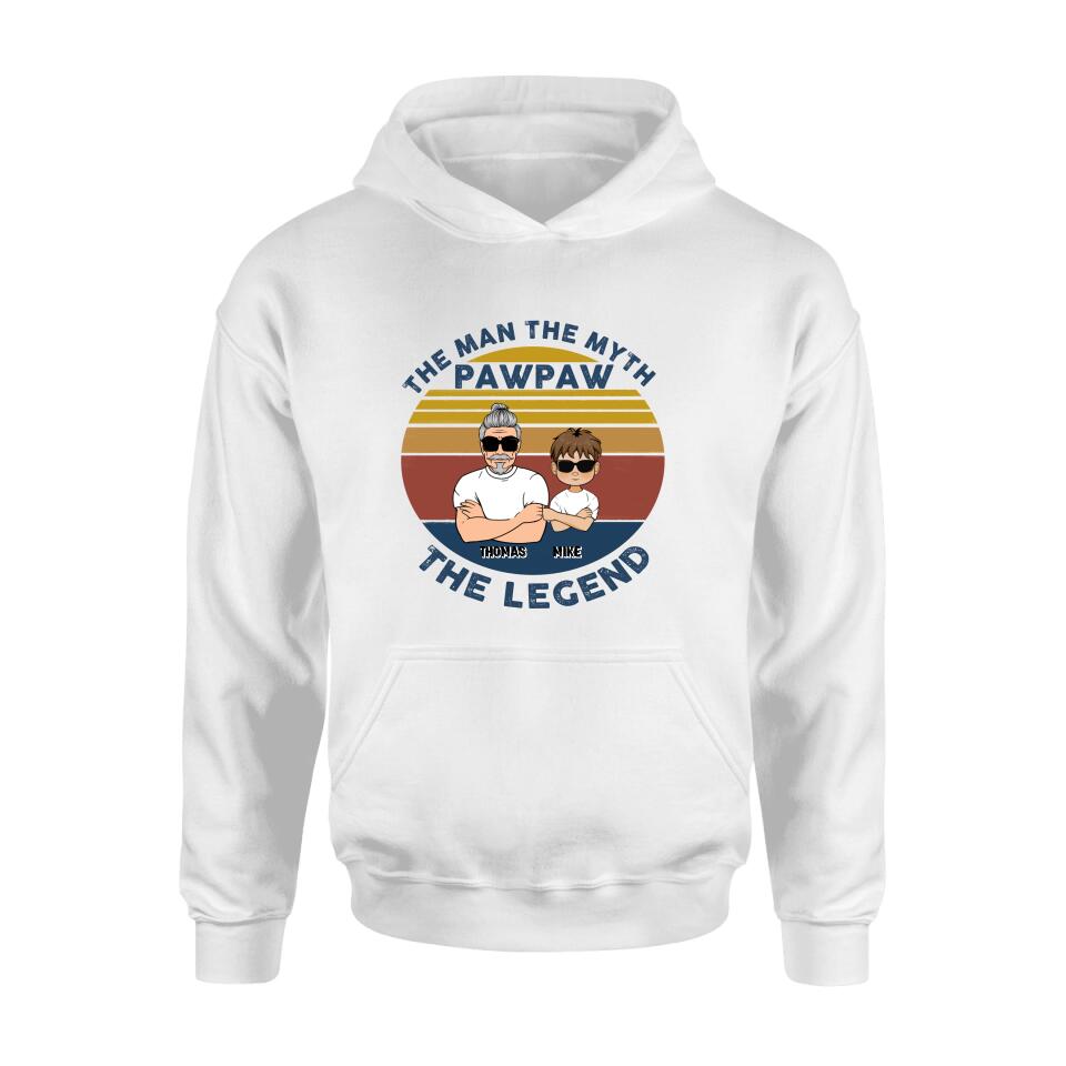 Personalized Father/Grandpa Shirt/Hoodie - Gift Idea For Father's Day - The Man The Myth The Legend