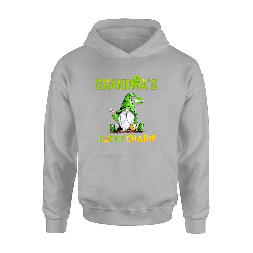 Personalized Shirt/Hoodie/Sweatshirt - Gift for Grandmother - Grandma's Lucky Charms - Up to 6 Grandkids