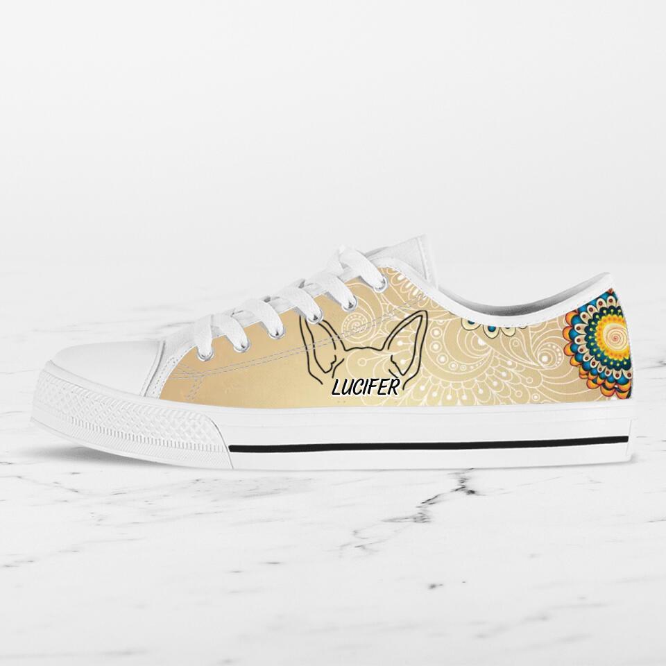 Personalized Dog Ears Sneakers - Gift Idea For Dog Lover/Mother's Day/Father's Day Gift