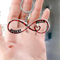 Personalized Couple Infinity Symbol Acrylic Keychain - Gift Idea For Couple