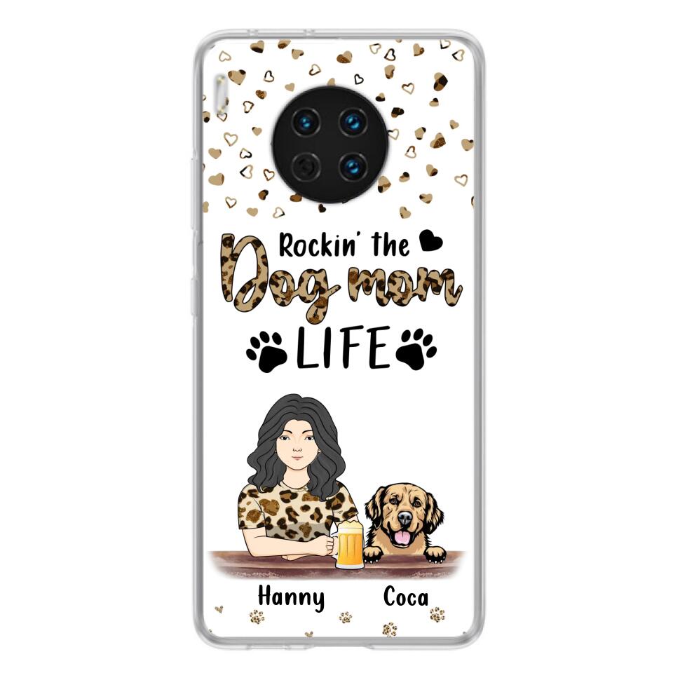 Personalized Dog Mom Phone Case - Up to 4 Dogs - Mother's Day Gift Idea For Dog Lover/Dog Mom - Rockin' The Dog Mom Life - Case For Xiaomi/Oppo And Huawei
