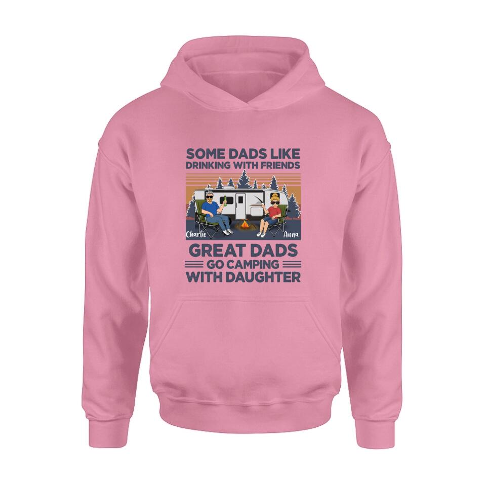 Personalized Dad & Daughter Shirt/Long sleeve/Sweatshirt/Hoodie - Gift Idea For Father's Day - Great Dads Go Camping With Daughter