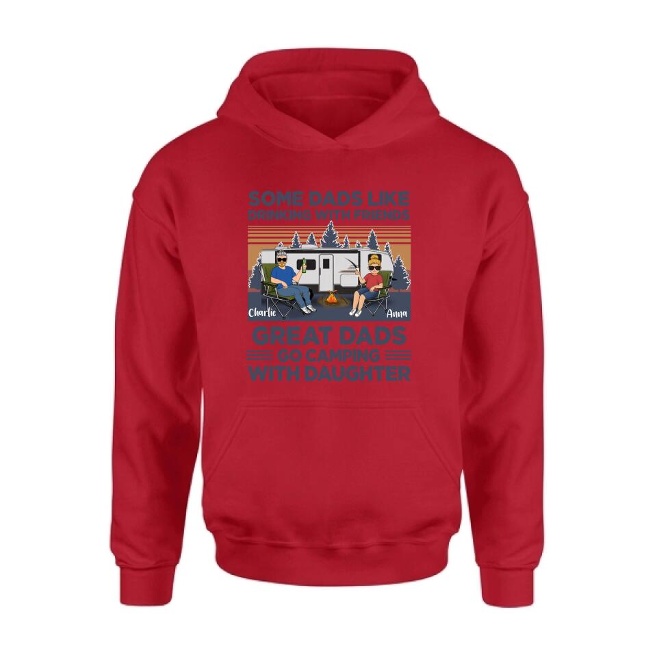 Personalized Dad & Daughter Shirt/Long sleeve/Sweatshirt/Hoodie - Gift Idea For Father's Day - Great Dads Go Camping With Daughter